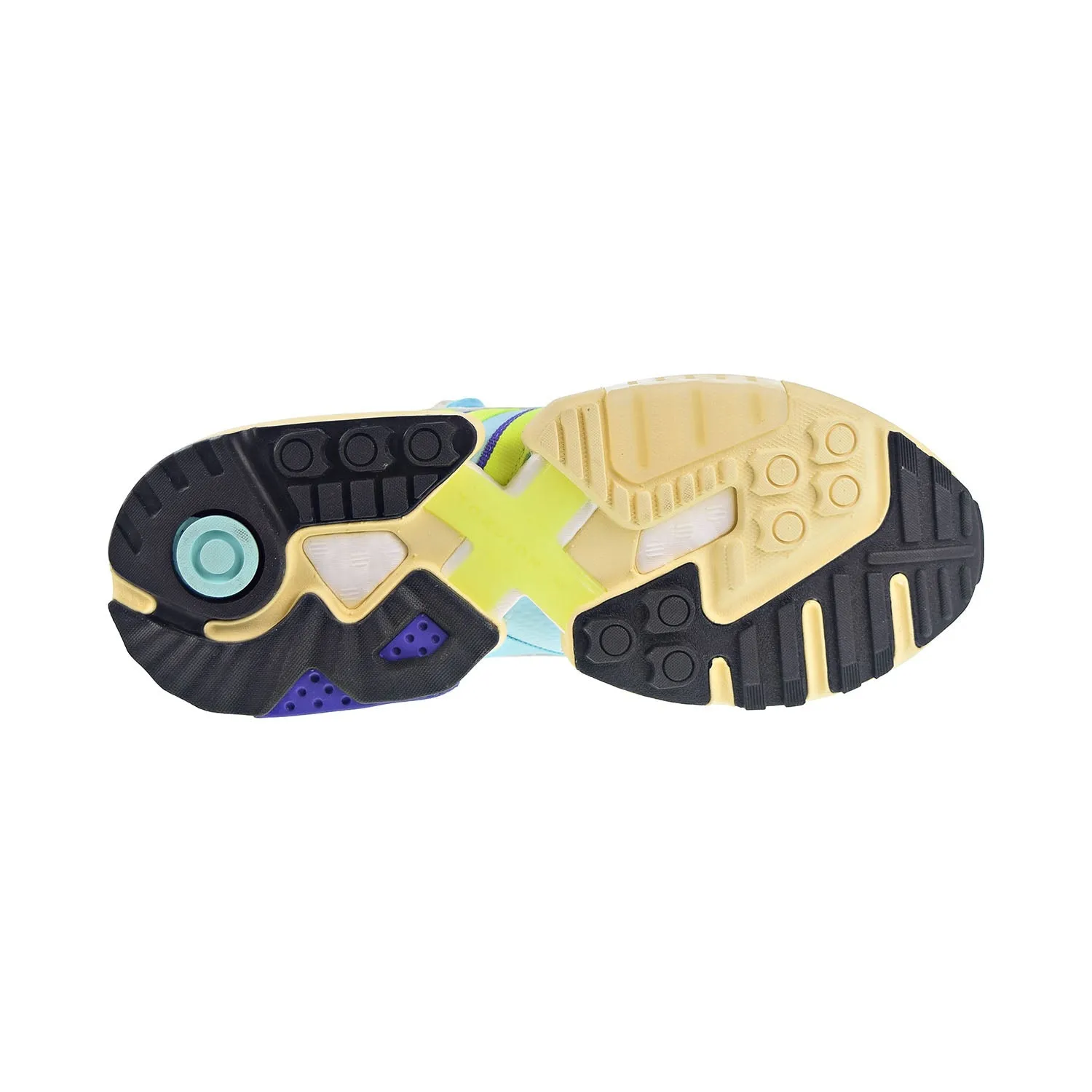 Adidas ZX Torsion Men's Shoes Clear Aqua-Solar Yellow-Purple