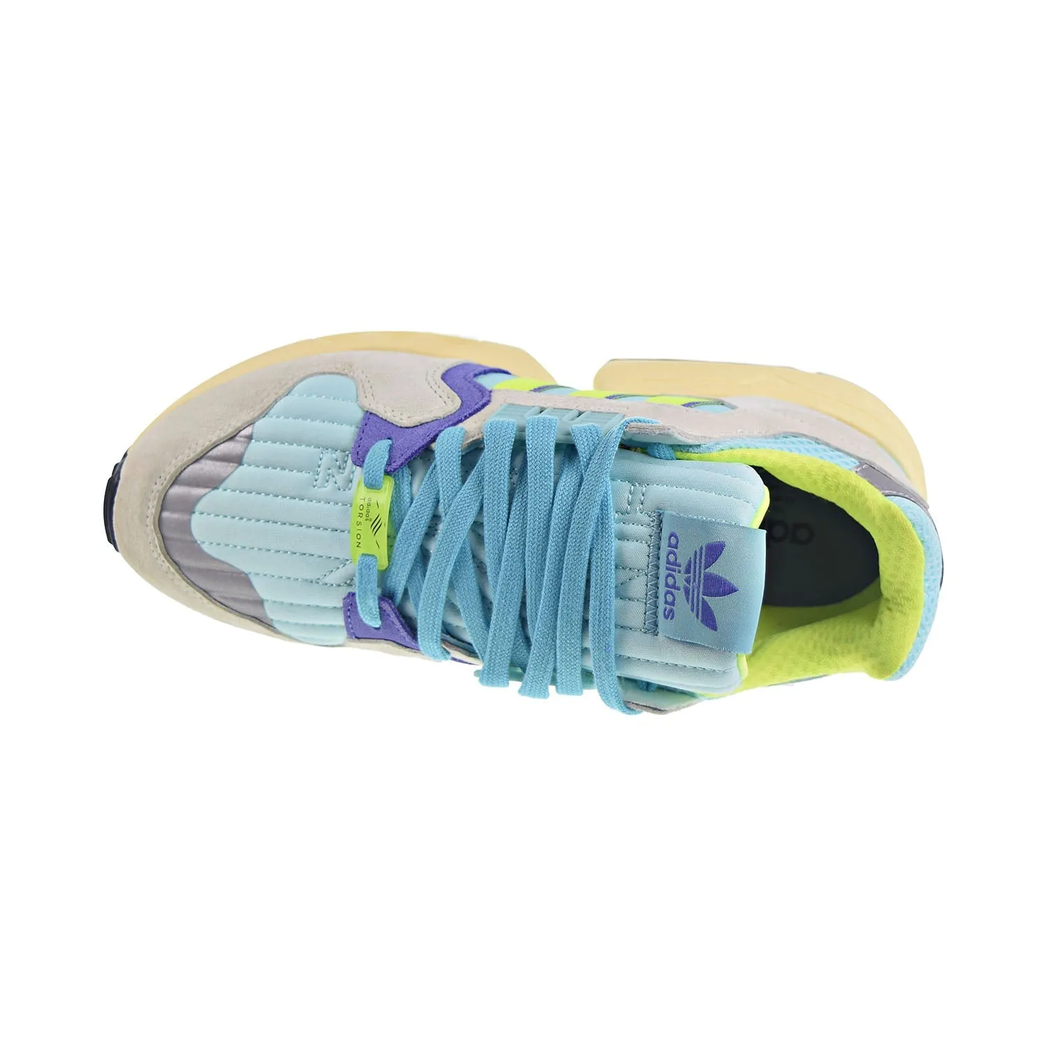 Adidas ZX Torsion Men's Shoes Clear Aqua-Solar Yellow-Purple