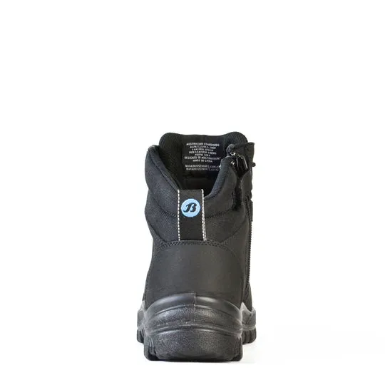 BATA ZIPPY SAFETY TOE BOOT - BLACK - 804-66641