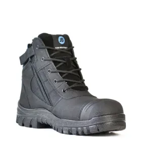 BATA ZIPPY SAFETY TOE BOOT - BLACK - 804-66641