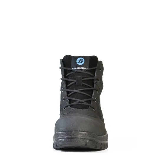 BATA ZIPPY SAFETY TOE BOOT - BLACK - 804-66641