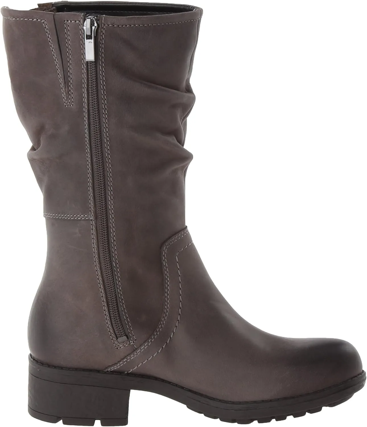Clarks Artisan Mansi Juniper Women's Leather Boots (26102787), Grey, Size 6M (US)