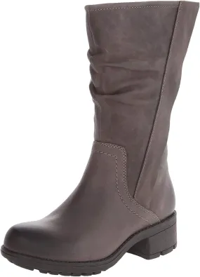 Clarks Artisan Mansi Juniper Women's Leather Boots (26102787), Grey, Size 6M (US)