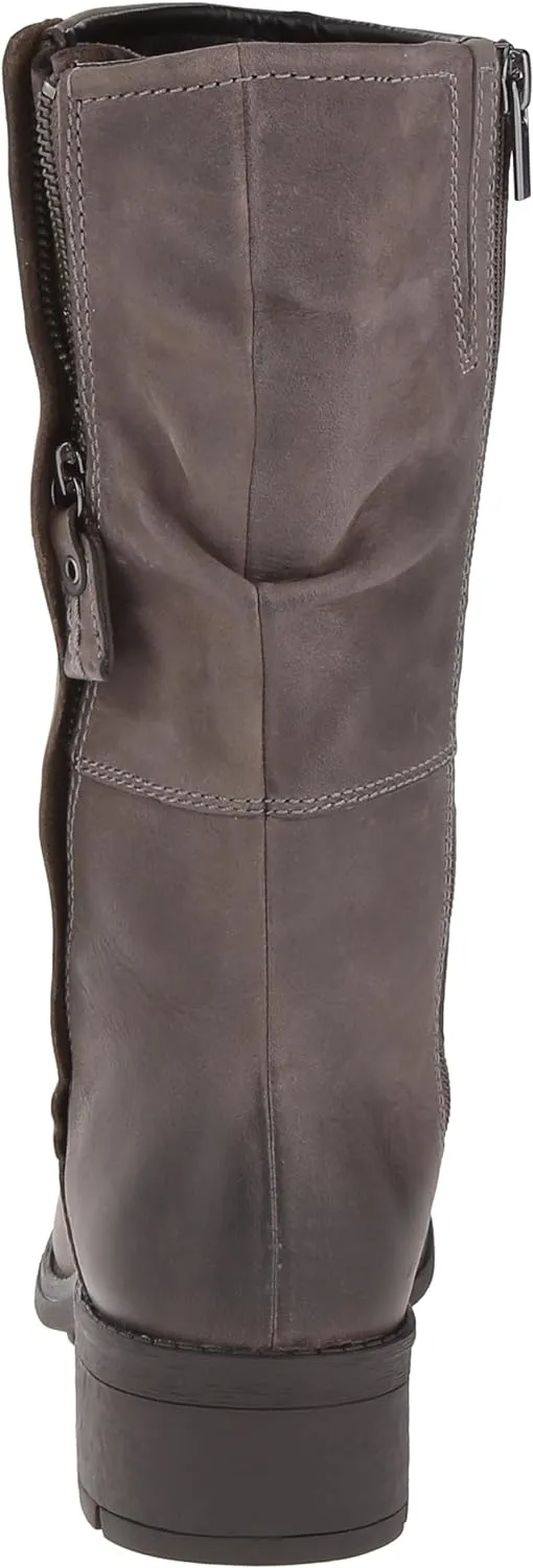 Clarks Artisan Mansi Juniper Women's Leather Boots (26102787), Grey, Size 6M (US)