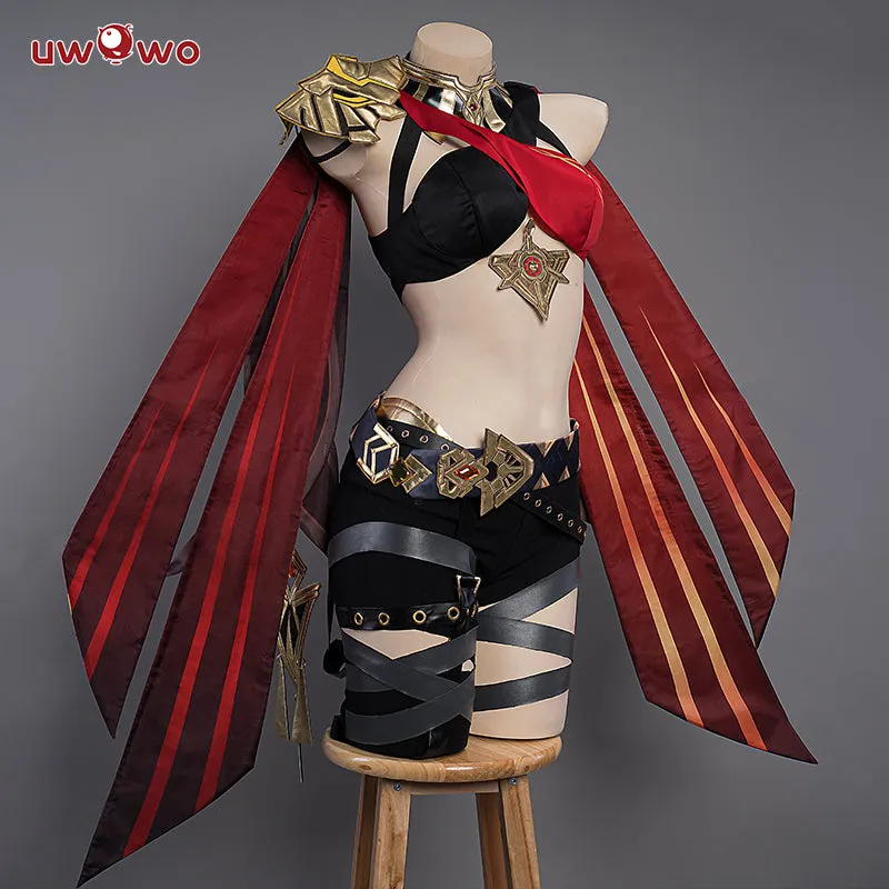 【Clearance】[Last Batch]Uwowo Genshin Impact Cosplay Dehya Cospaly Sumeru Pyro Claymore Flame Mane Female Cosplay Costume