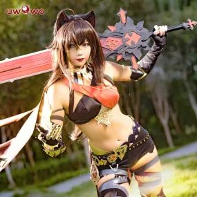 【Clearance】[Last Batch]Uwowo Genshin Impact Cosplay Dehya Cospaly Sumeru Pyro Claymore Flame Mane Female Cosplay Costume
