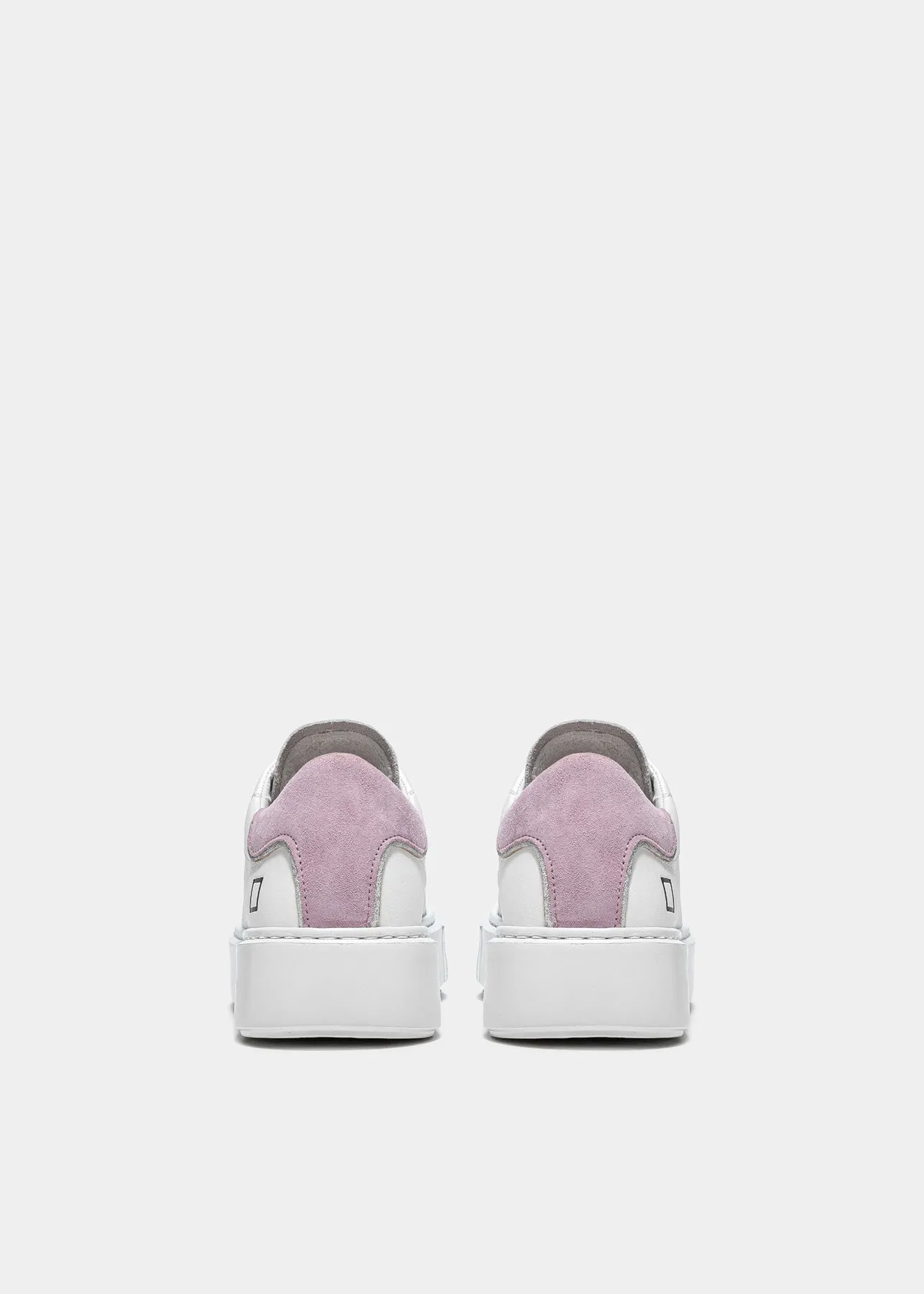 D.A.T.E Sfera Calf Leather Sneaker- White-lilac