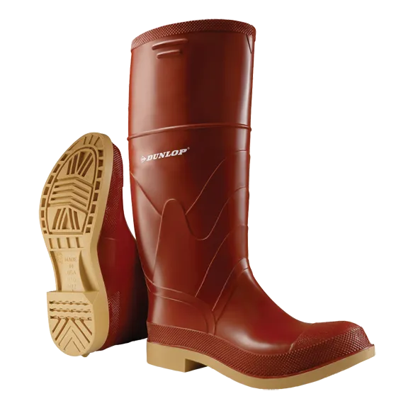 Dunlop 8532400 Superpoly Men's 16" Chevron Steel Toe Boots w-Steel Shank
