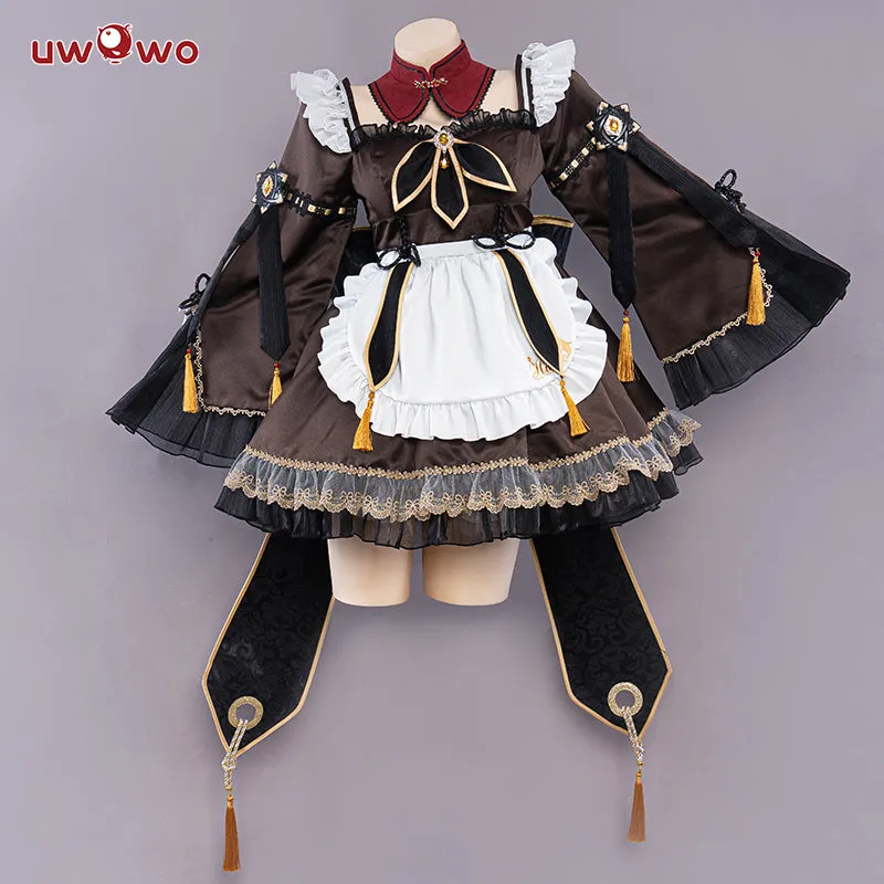 Exclusive Uwowo Genshin Impact Fanart Hutao Maid Ver Hu Tao Cosplay Costume