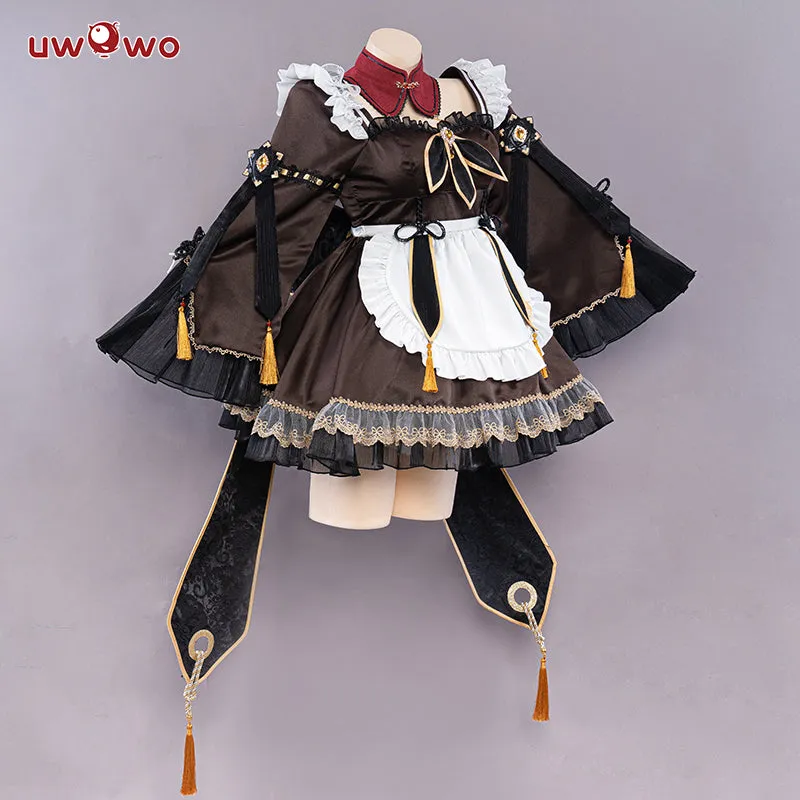 Exclusive Uwowo Genshin Impact Fanart Hutao Maid Ver Hu Tao Cosplay Costume
