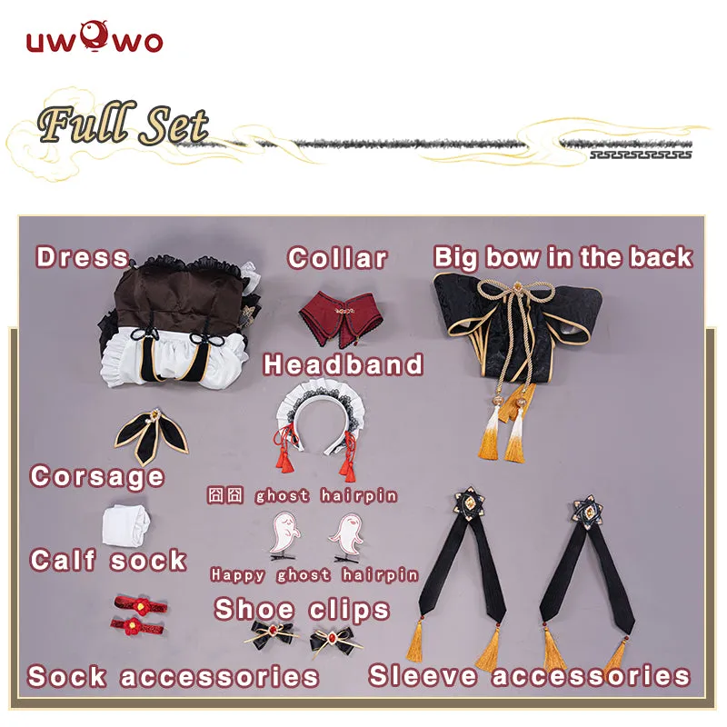 Exclusive Uwowo Genshin Impact Fanart Hutao Maid Ver Hu Tao Cosplay Costume