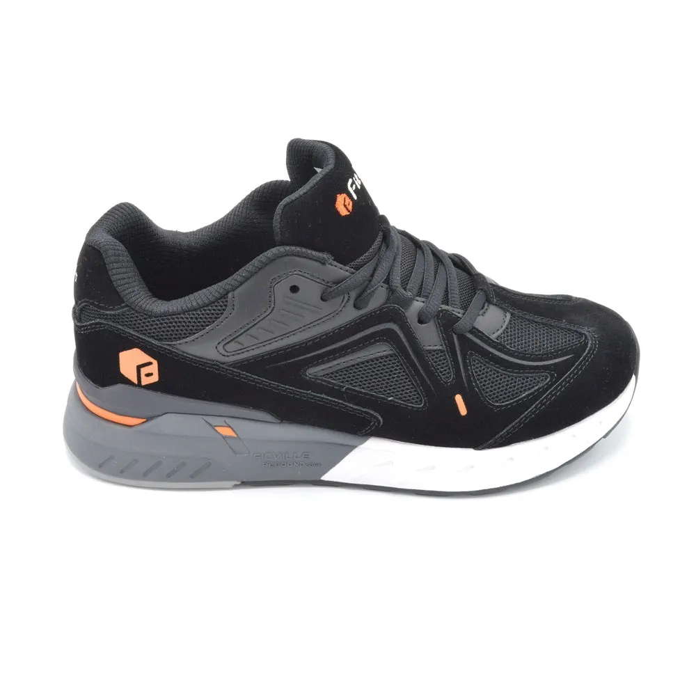 FitVille Rebound - Mens Extra Wide Fit Trainer - 6E Fitting - Black