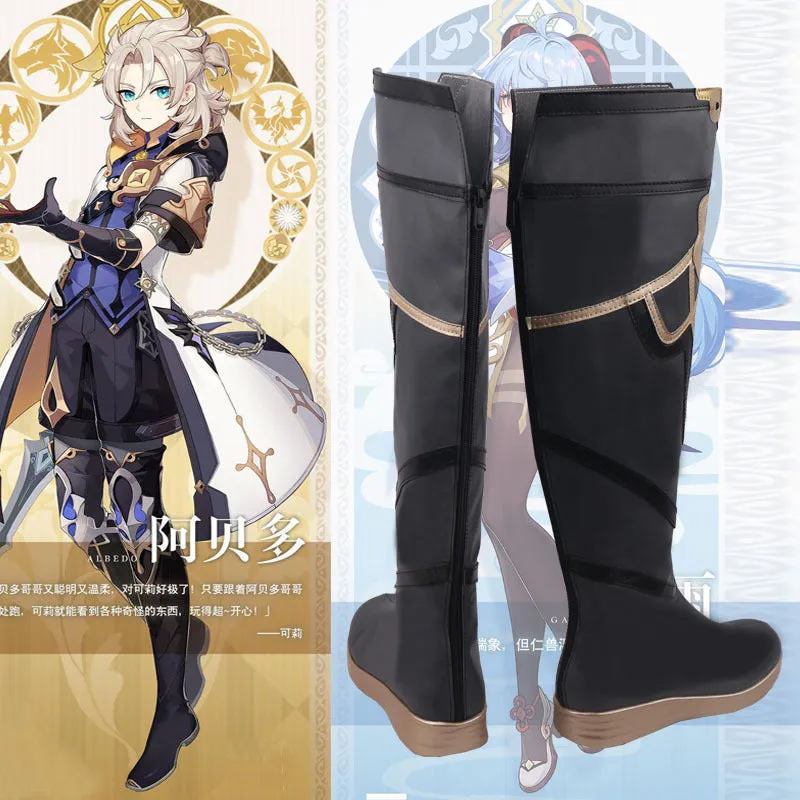 Gvavaya Game Cosplay Genshin Impact Albedo Cosplay Shoes Genshin Cosplay