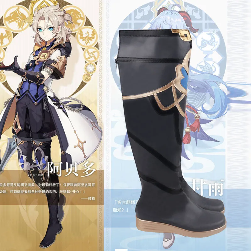 Gvavaya Game Cosplay Genshin Impact Albedo Cosplay Shoes Genshin Cosplay