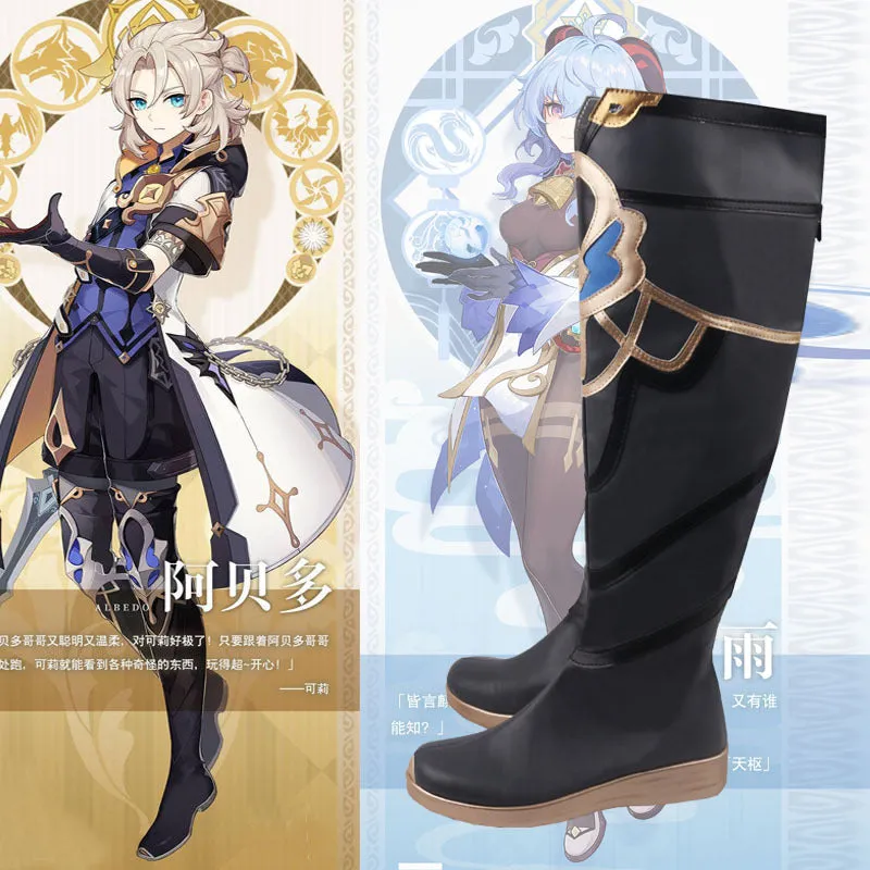 Gvavaya Game Cosplay Genshin Impact Albedo Cosplay Shoes Genshin Cosplay