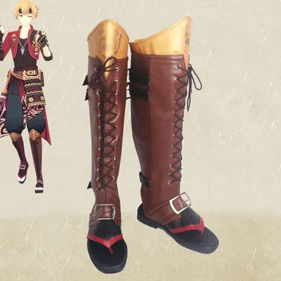 Gvavaya Game Cosplay Genshin Impact Thoma Cosplay Shoes Genshin Cosplay