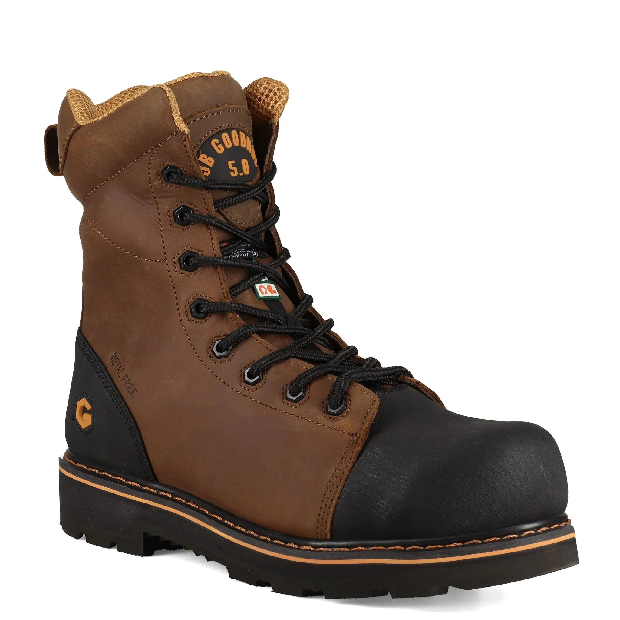 JB Goodhue Tanker 5  8"Work Boots - Black, Tan