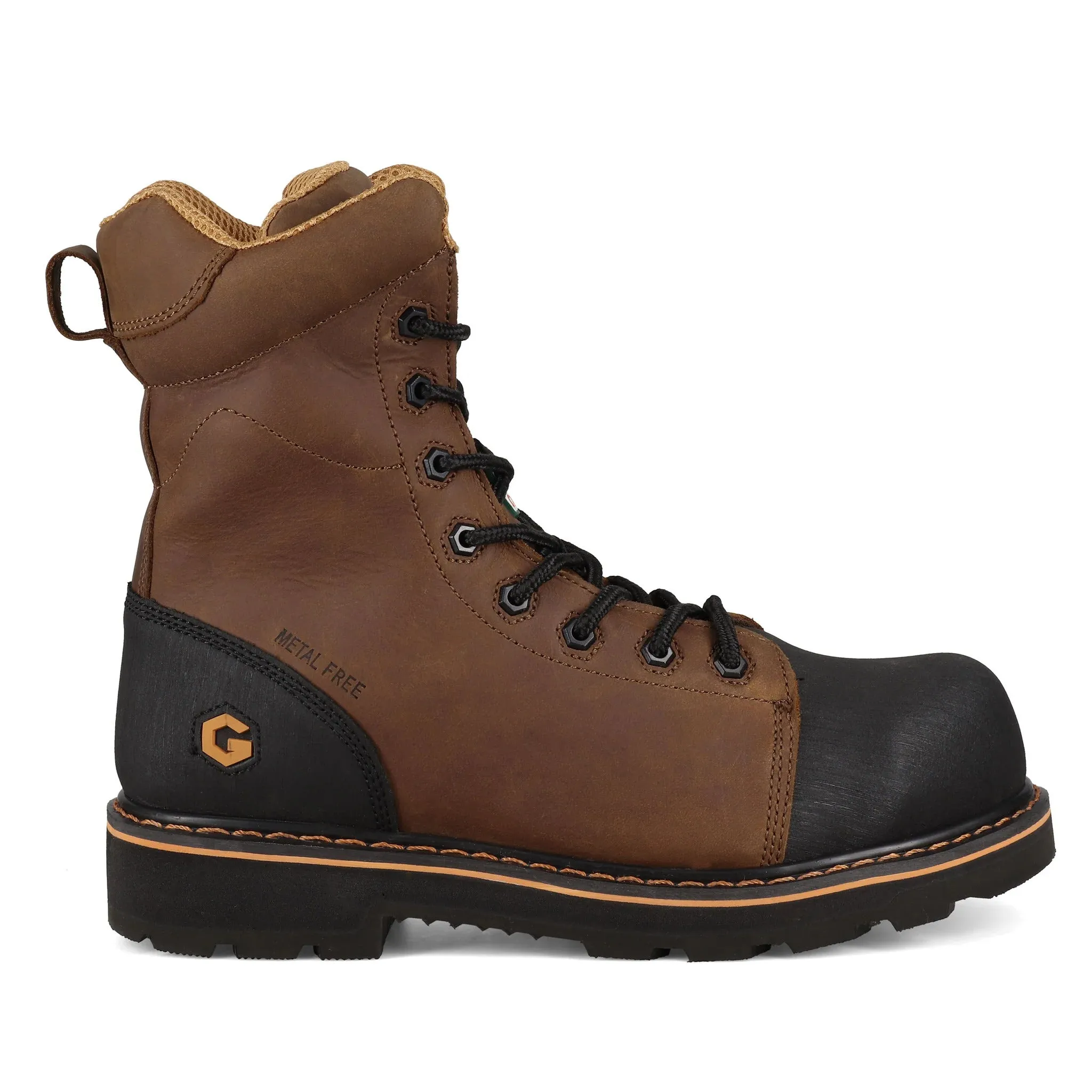 JB Goodhue Tanker 5  8"Work Boots - Black, Tan