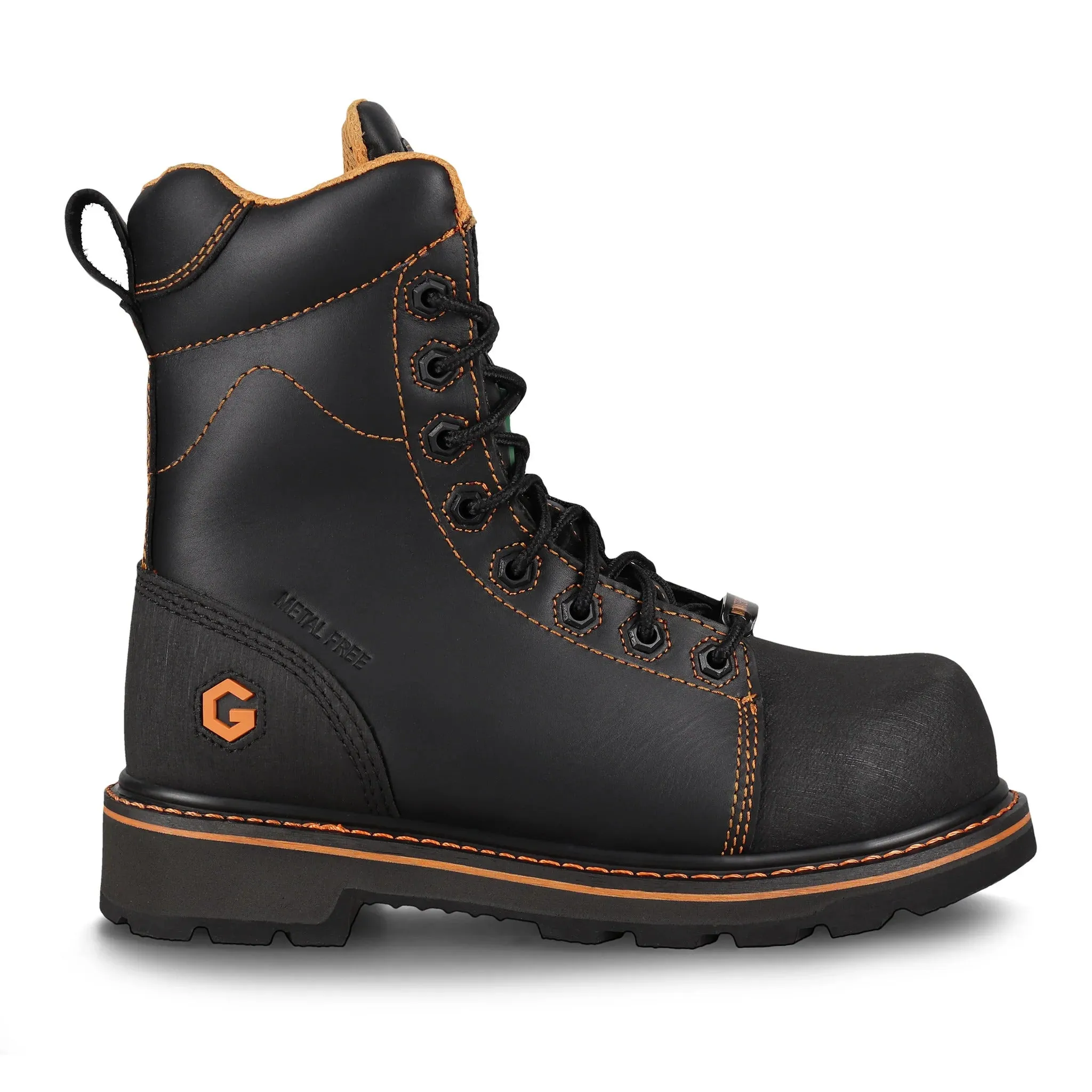 JB Goodhue Tanker 5  8"Work Boots - Black, Tan