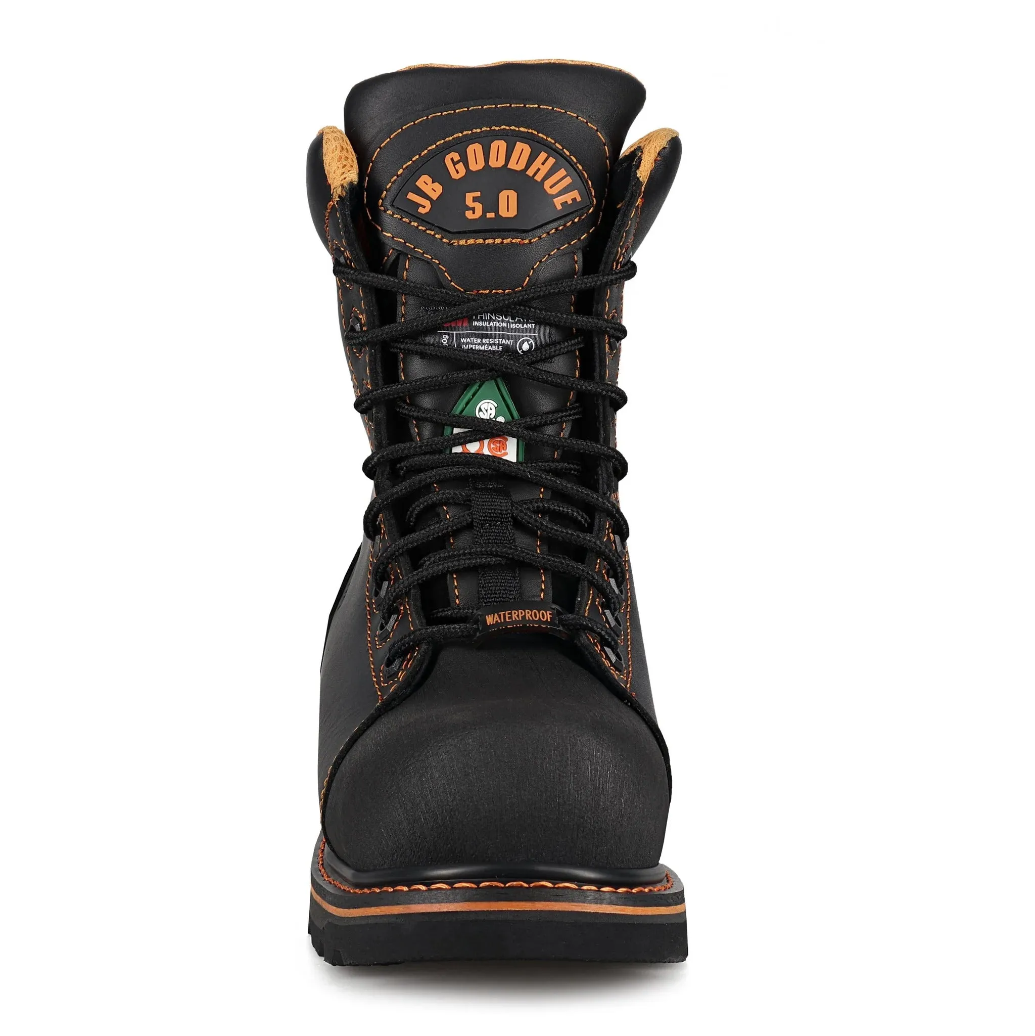 JB Goodhue Tanker 5  8"Work Boots - Black, Tan
