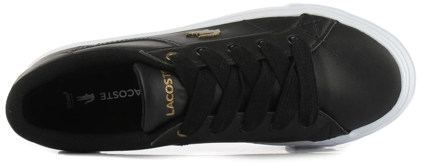 Lacoste Ziane Platform 123 Black White Womens Leather Trainers