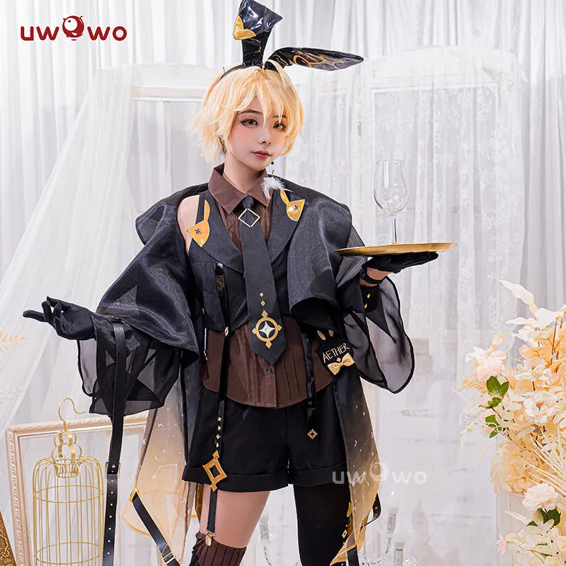 [Last Batch] 【In Stock】Exclusive Uwowo Genshin Impact Fanart Aether Bunny Suit Canon Outfit Cosplay Traveler Kong Costume