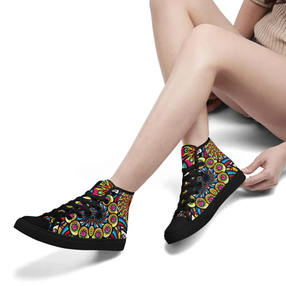 Luxury Gifts,Personalized Graffiti Design Sneakers, Custom Trendy High Top Shoes, Casual shoes,FN024-24025060