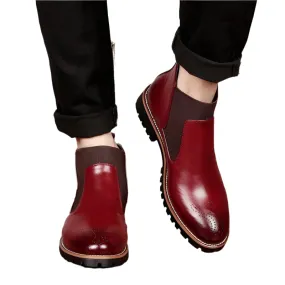 Men’s Brock Leather Boots – Durable Vintage Martin Boots for Style & Comfort