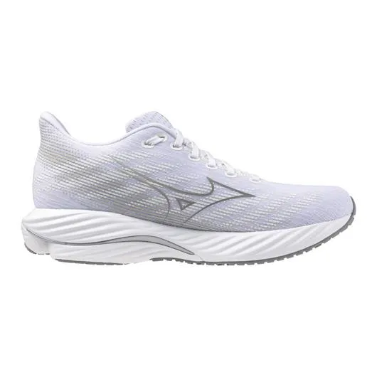 Mizuno Men's Wave Rider 28 Running Shoe in White Ultimate Grey