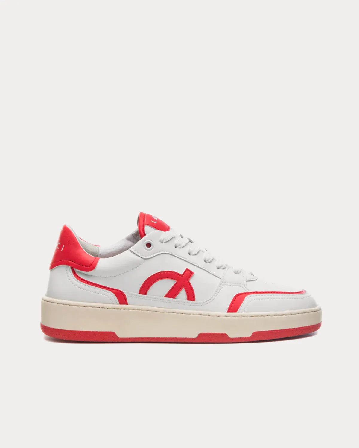 Neo White / Red / Cream Low Top Sneakers