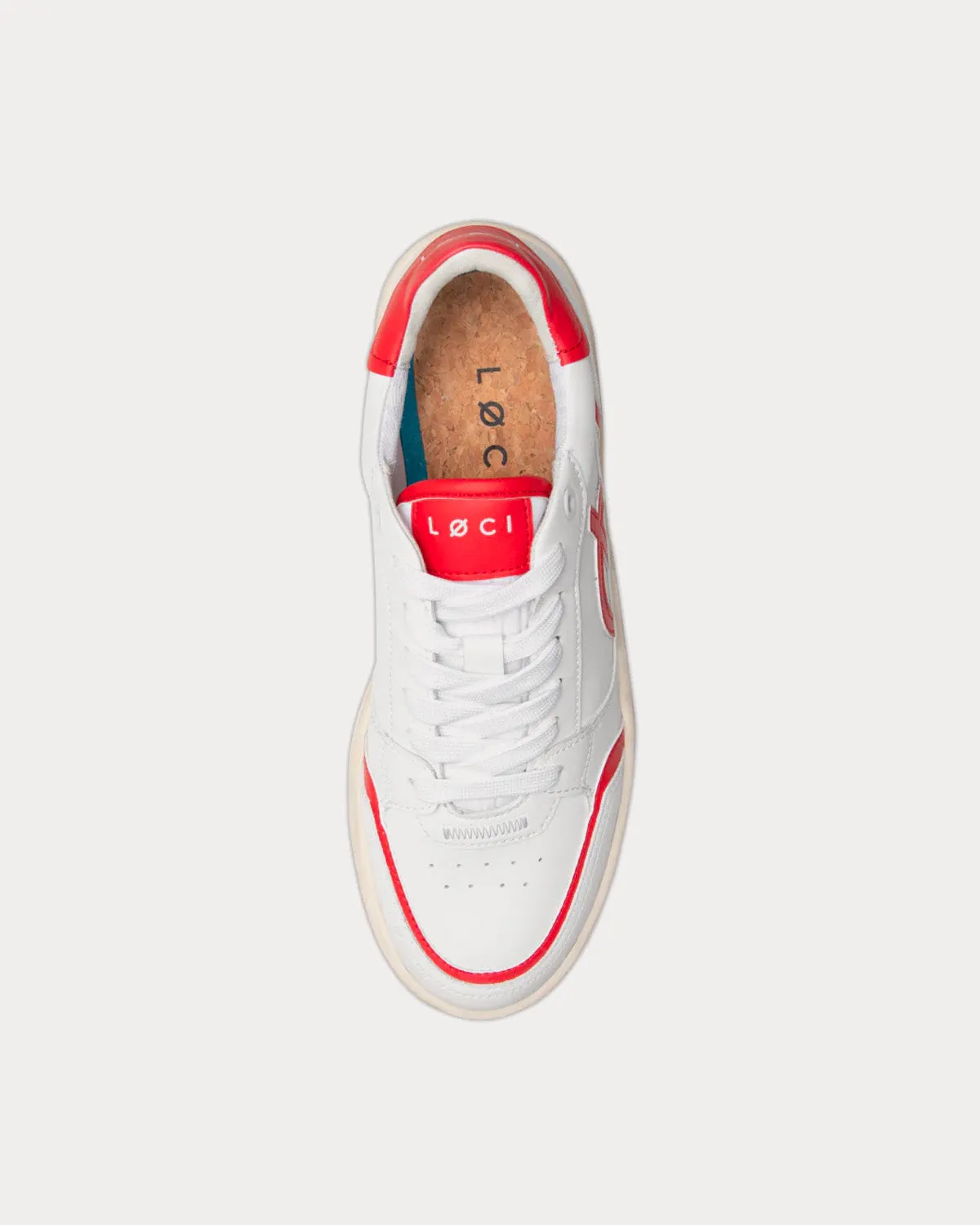 Neo White / Red / Cream Low Top Sneakers