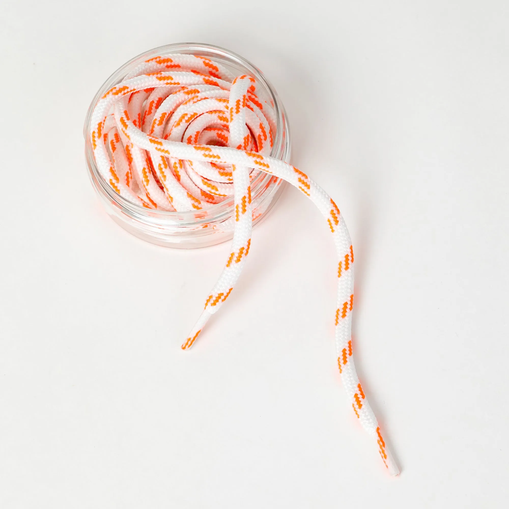 NESTEL round lace - white/fluo orange