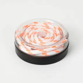 NESTEL round lace - white/fluo orange
