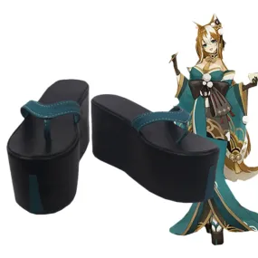 New Game Anime Genshing and Impacts Miss Hinana Cosplay Women Shoes Boots Props Halloween