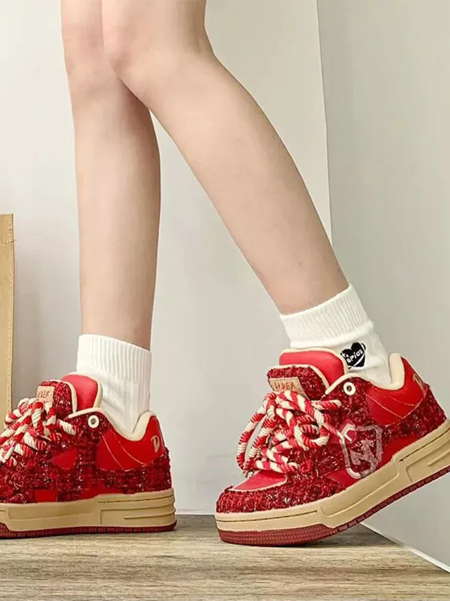 Niceprimes Red trendy sneakers