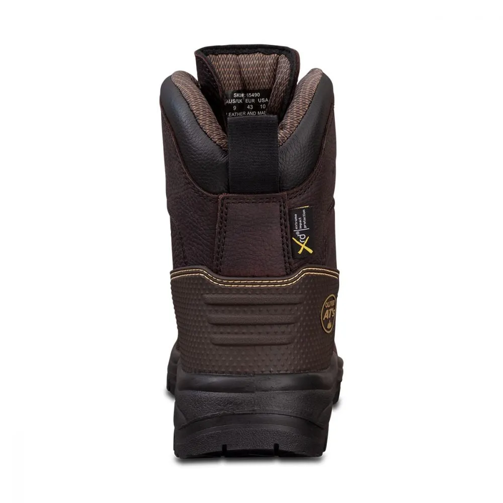OLIVER - BROWN LACE UP BOOT - WATER & CAUSTIC RESISTANT - 65-490