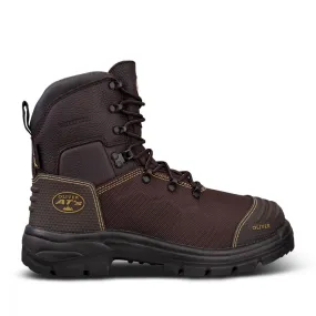 OLIVER - BROWN LACE UP BOOT - WATER & CAUSTIC RESISTANT - 65-490