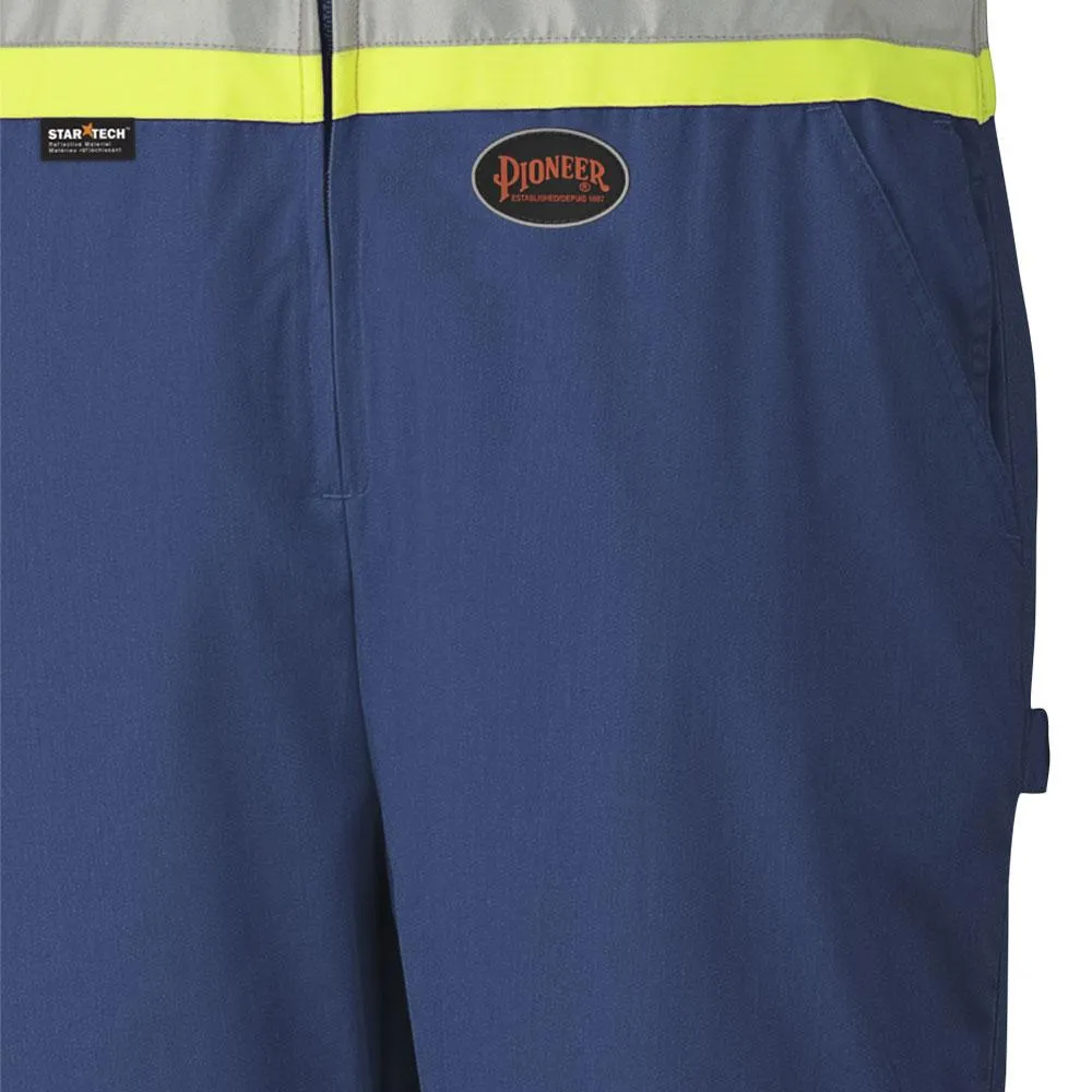 Overalls - Pioneer Navy Cotton/Polyester Safety Overalls, 6615 / 6615T