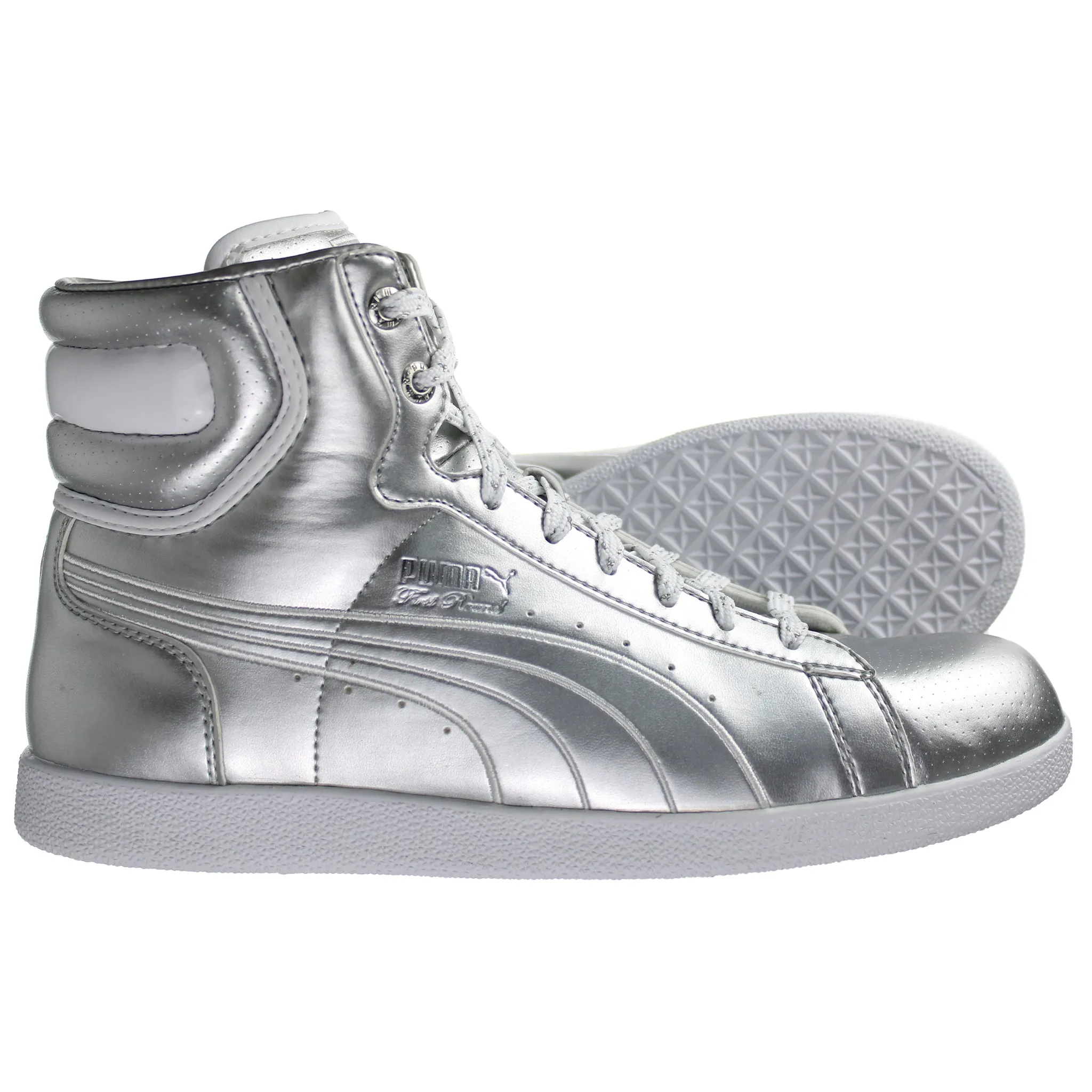 Puma First Round Womens Silver Trainers