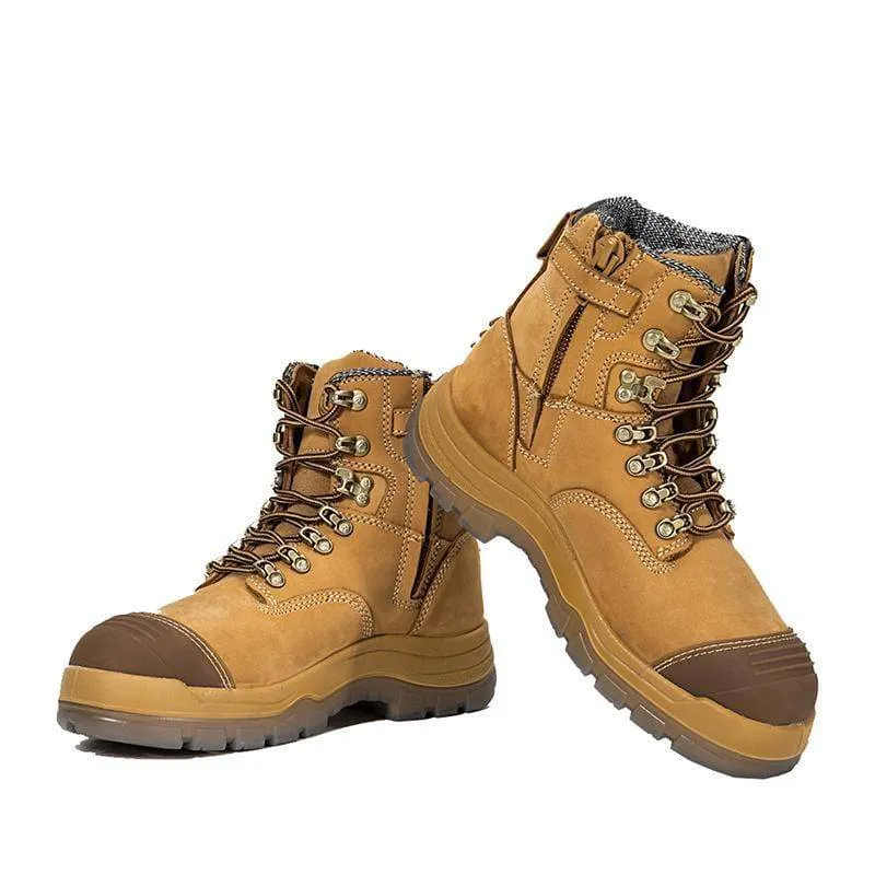 ROCKROOSTER SAFETY BOOTS KIMBERLY ZIP SIDE NUBUCK LEATHER PU/TPU SOLE Size 11-(46)