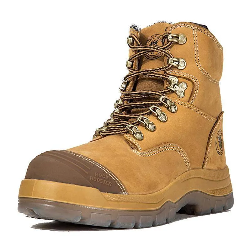 ROCKROOSTER SAFETY BOOTS KIMBERLY ZIP SIDE NUBUCK LEATHER PU/TPU SOLE Size 11-(46)