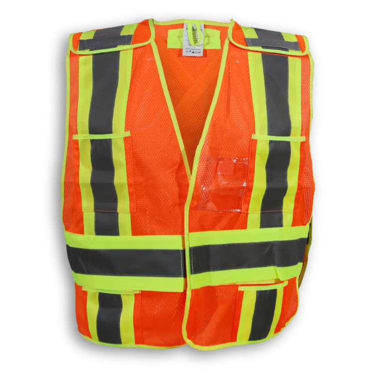 Safety Vest - Big K Orange 100% Polyester Soft Mesh Safety Vest BK101ORG