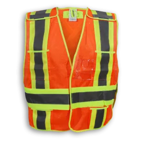 Safety Vest - Big K Orange 100% Polyester Soft Mesh Safety Vest BK101ORG