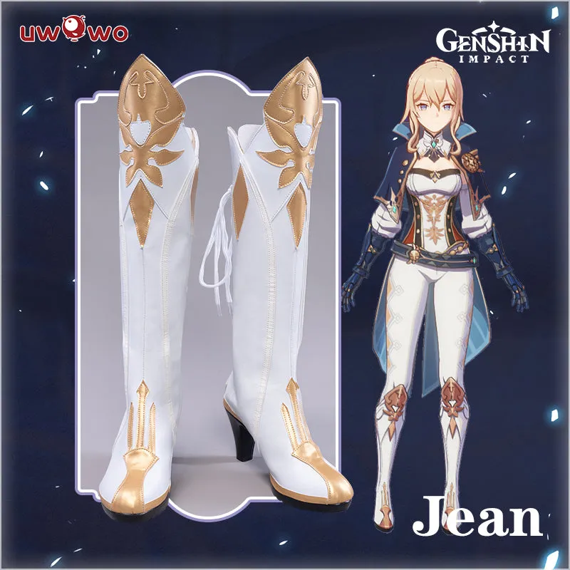 Uwowo Game Genshin Impact Jean The rigorous Dandelion Knight Cosplay Shoes