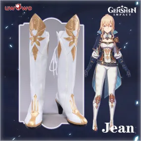 Uwowo Game Genshin Impact Jean The rigorous Dandelion Knight Cosplay Shoes